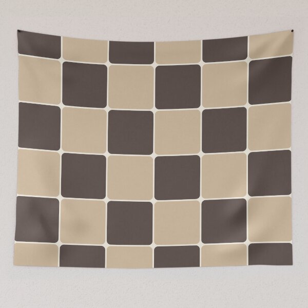 Item preview, Brown and Cream Squares Pattern designed and sold by urbnbodga.