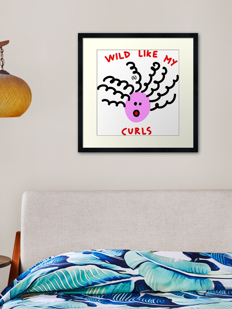 Thumbnail 1 of 7, Framed Art Print, Wild like my curls designed and sold by (b)ananartista SBUFF.