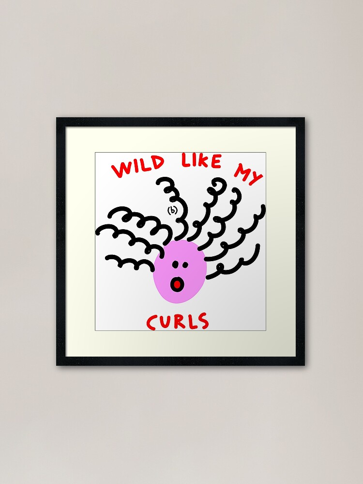 Thumbnail 2 of 7, Framed Art Print, Wild like my curls designed and sold by (b)ananartista SBUFF.
