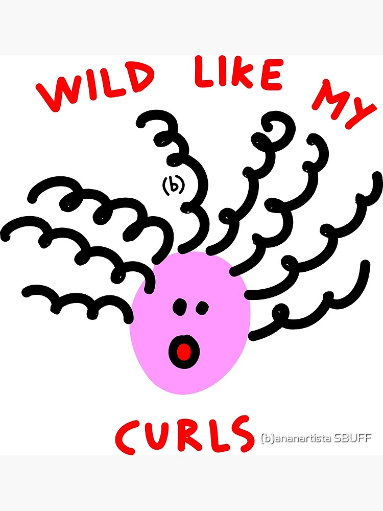 Thumbnail 7 of 7, Framed Art Print, Wild like my curls designed and sold by (b)ananartista SBUFF.