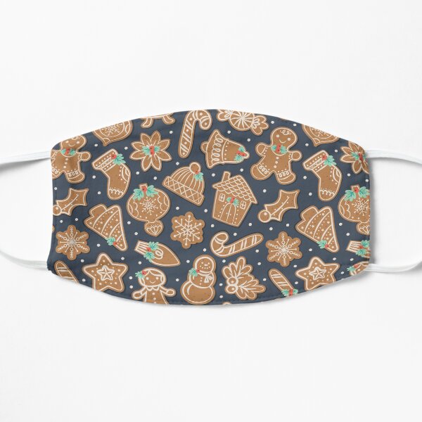 Gingerbread Cookies Navy Flat Mask