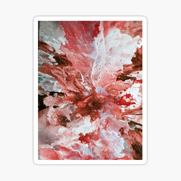 Abstract Lava Spray Fluid Acrylic Art Sticker