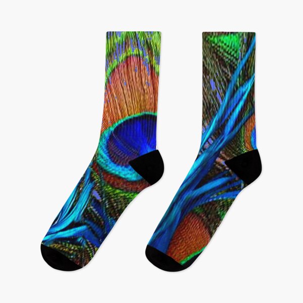 Item preview, ABSTRACT BLUE PEACOCK FEATHERS PATTERN ART designed and sold by sharlesart.