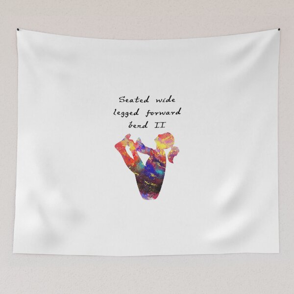 Item preview, Seated Wide Legged Forward Bend 26 Watercolor Map designed and sold by vividpixelusa.