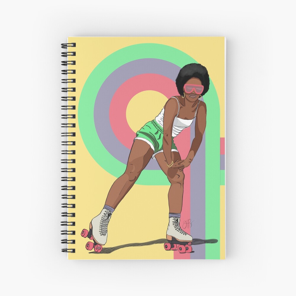 Rock With It - Rollergirl 1 Spiral Notebook