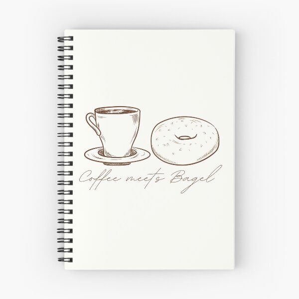 Item preview, Coffee Meets Bagel Handrawn Vintage Design Brown designed and sold by CheraeLynn.