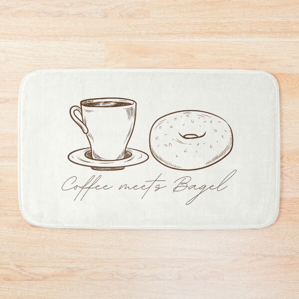 Item preview, Coffee Meets Bagel Handrawn Vintage Design Brown designed and sold by CheraeLynn.