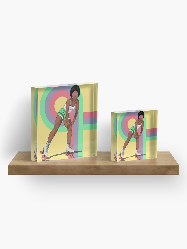 Alternate view of Rock With It - Rollergirl 1 Acrylic Block