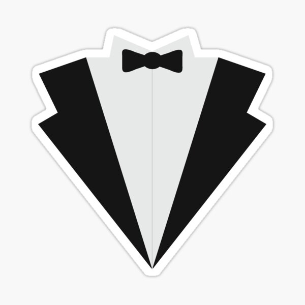 Suit Jacket Stickers Redbubble - dapper suit black tie transparant roblox