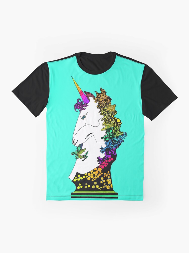 Thumbnail 4 of 5, Graphic T-Shirt, Uni-on-Teal designed and sold by EckerRobertsArt.
