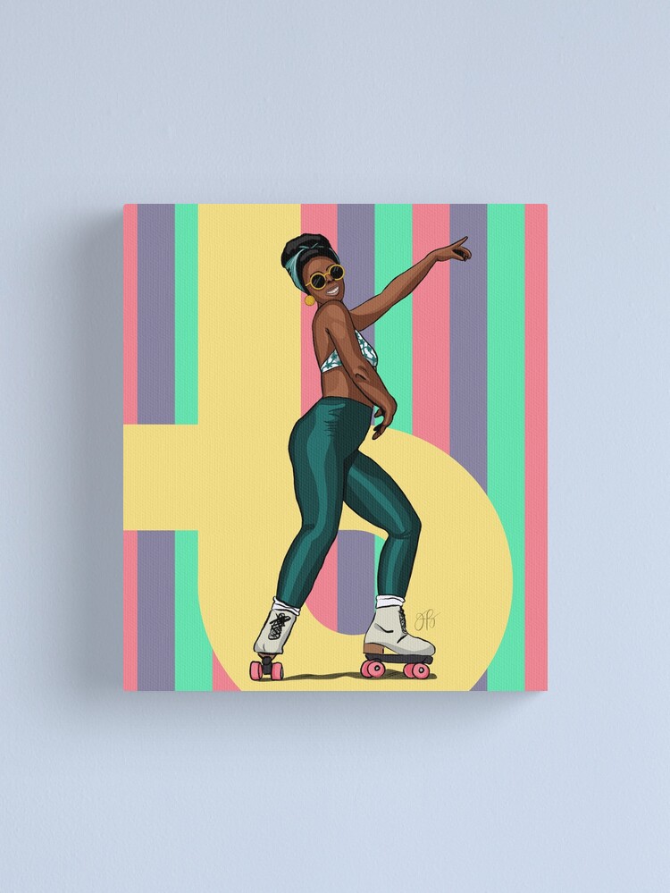 Alternate view of Roll With It - Rollergirl 2 Canvas Print