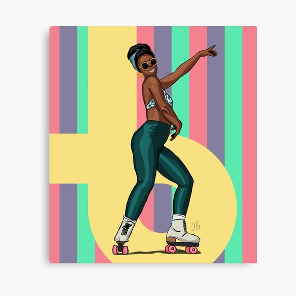 Roll With It - Rollergirl 2 Canvas Print