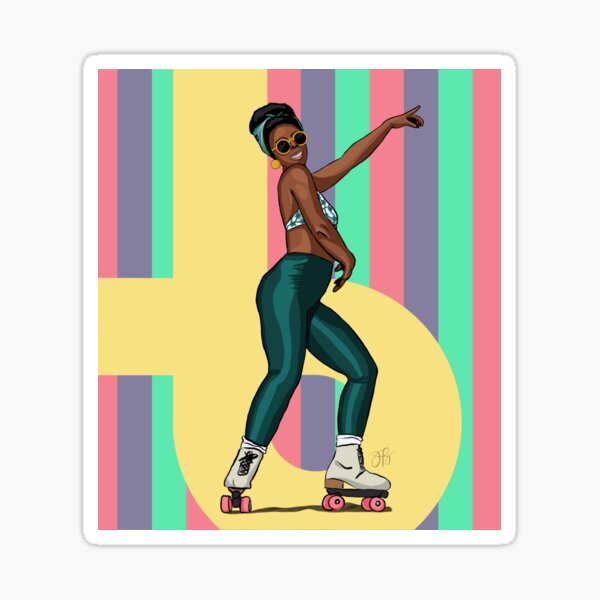 Roll With It - Rollergirl 2 Sticker