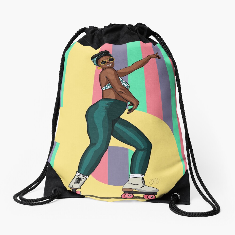 Roll With It - Rollergirl 2 Drawstring Bag