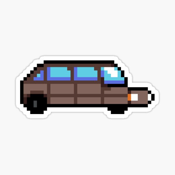 Celeste Intro Car Tileset - Something's not quite right Sticker