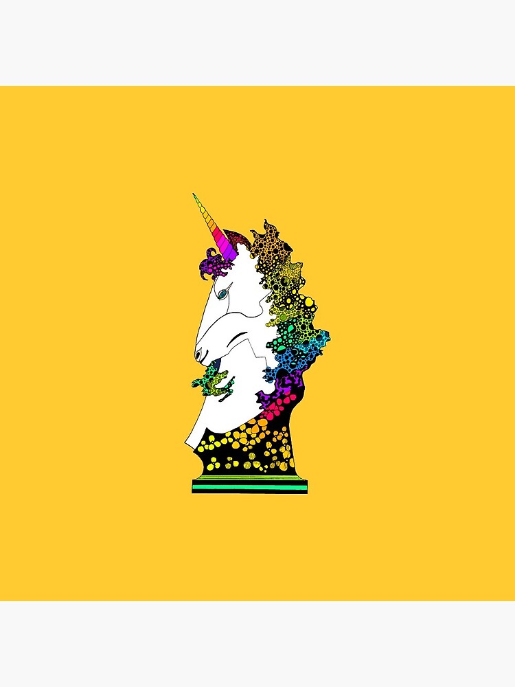 Thumbnail 3 of 3, Pin, Uni-on-Yellow designed and sold by EckerRobertsArt.