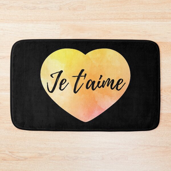Item preview, je t'aime yellow heart designed and sold by atevern.