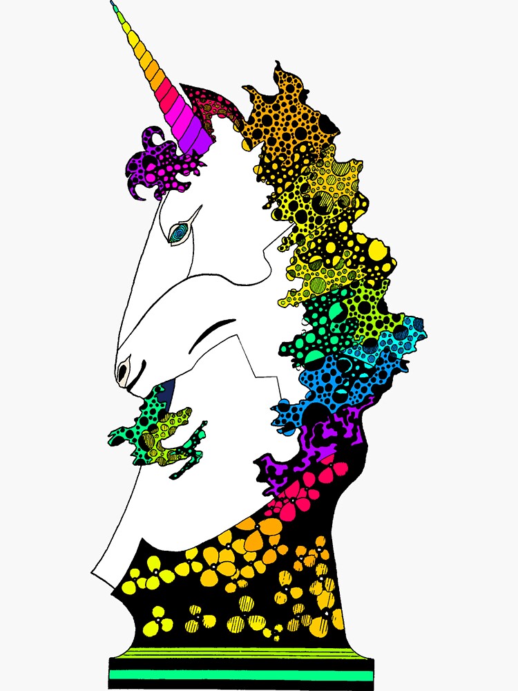 Thumbnail 3 of 3, Sticker, Uni designed and sold by EckerRobertsArt.
