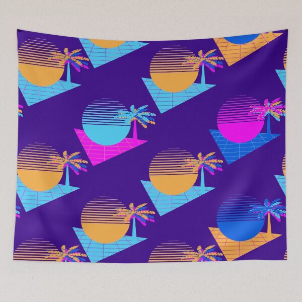 Item preview, Retrowave Palm Trees designed and sold by WowThatsAwful.