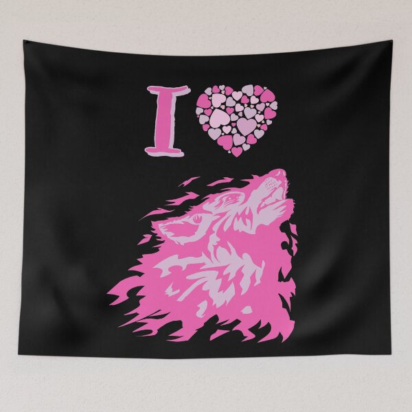 Item preview, Just a girl who loves wolves - I love Wolves pink designed and sold by Erick  Tezó.