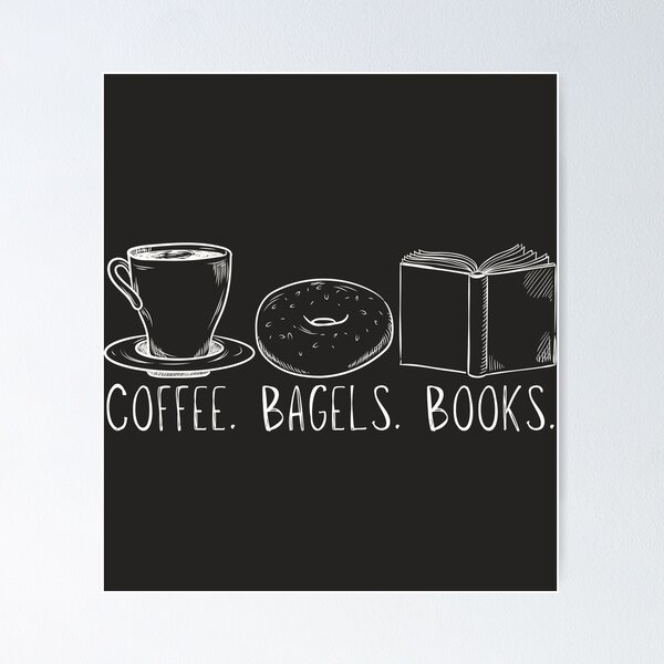 Artikel-Vorschau von Kaffee trifft Bagel (und Bücher) Vintage White, designt und verkauft von CheraeLynn.