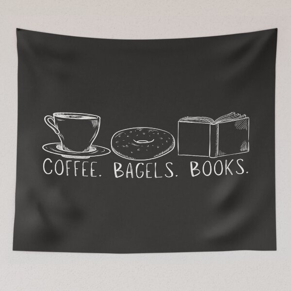 Item preview, Coffee Meets Bagel (and Books) Vintage White designed and sold by CheraeLynn.