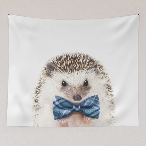 Item preview, Baby Hedgehog With Bow Tie, Baby Animals Art Print by Synplus designed and sold by synplus.