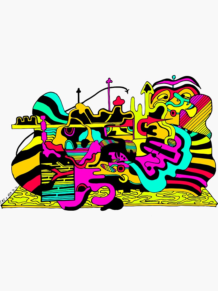 Thumbnail 3 of 3, Sticker, This is the Hubbub designed and sold by EckerRobertsArt.