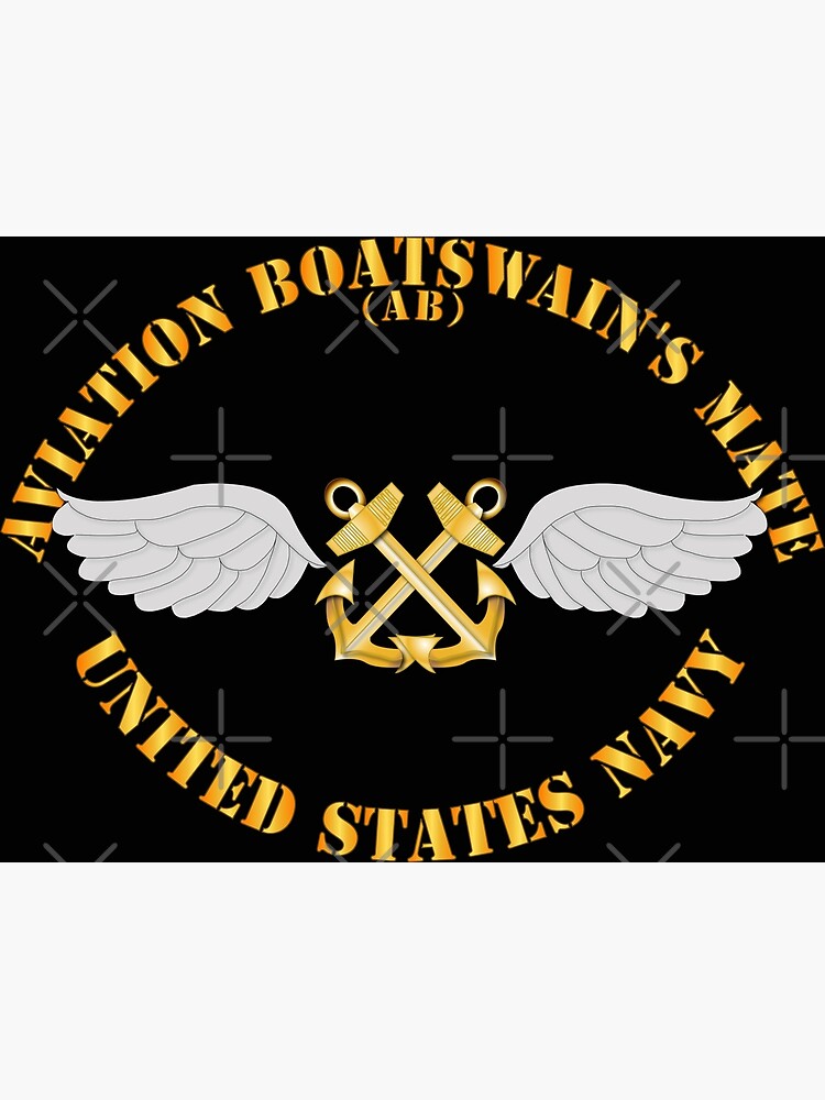 "Navy Rate Aviation Boatswain's Mate Gold Anchor w Txt" Poster