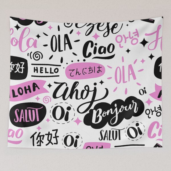 Item preview, Hello! In Different Languages designed and sold by PaperBoatUK.