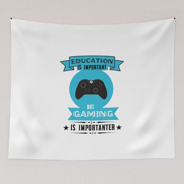 Item preview, Education Is Important But Gaming Is Importanter funny gift  designed and sold by Martin-bivert.