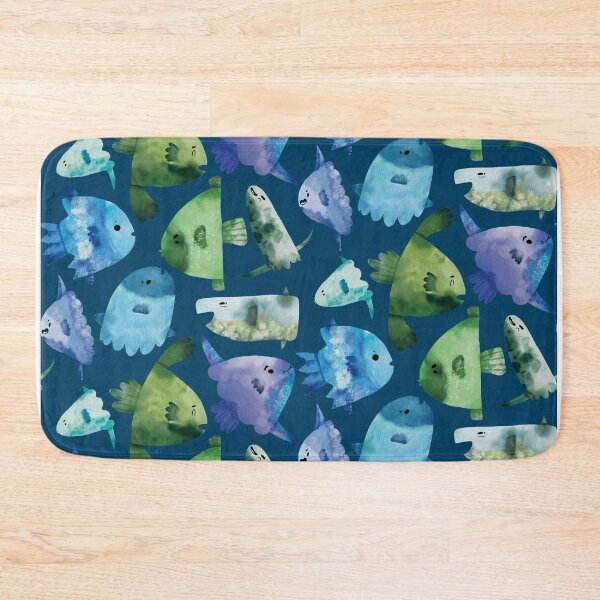 Item preview, Cute a Blue and Green Watercolor Mola Mola Sunfish designed and sold by TheRainbowRoom.