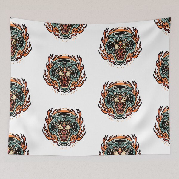 Item preview, Burning Tiger designed and sold by WorldPrintTees.