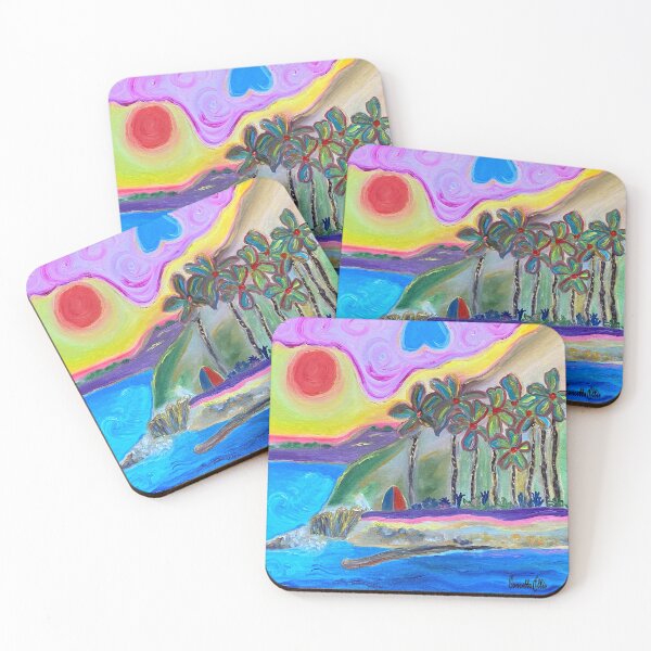 Item preview, San Pedro California Royal Palms Beach, Beach Painting designed and sold by concettaellis.
