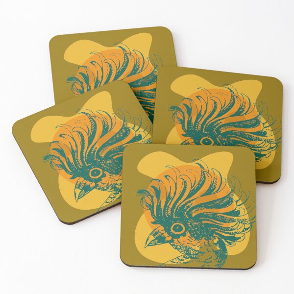 Aperçu de l'œuvre Plumage d'oiseau de couleur rétro funky créée et vendue par ChatNoirGallery.