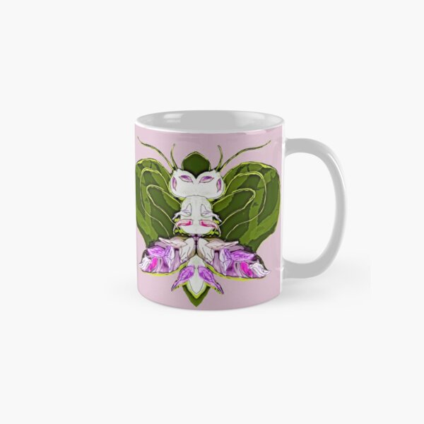 Cute alien insect -  green on pink Classic Mug