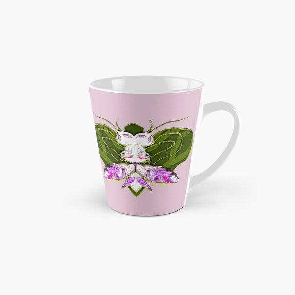Cute alien insect - green on pink Tall Mug
