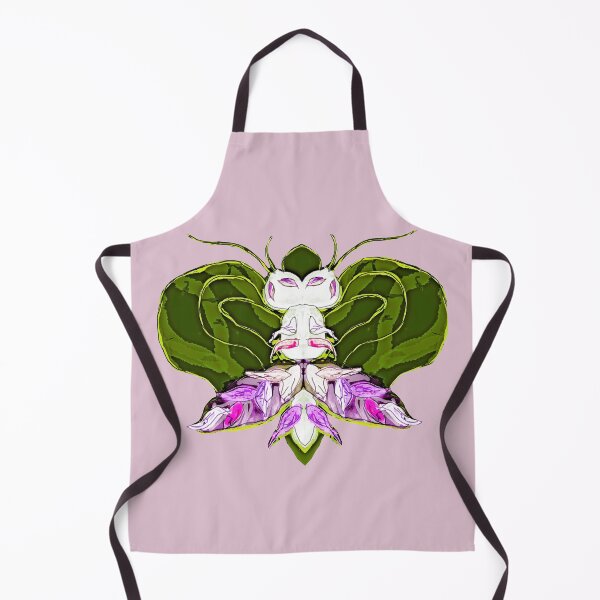 Cute alien insect - green on pink Apron