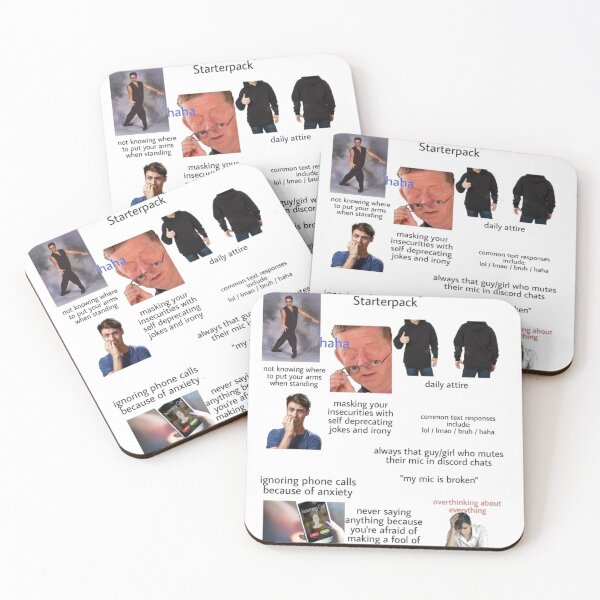 Item preview, Social Anxiety Starterpack Meme - Social Anxiety Meme Anxiety Meme, Funny Social Anxiety Meme, Anxious, 2020 Meme designed and sold by CaptianCringe.