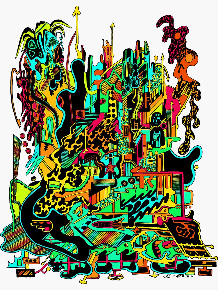 Thumbnail 3 of 3, Sticker, Ghost in the Factory designed and sold by EckerRobertsArt.