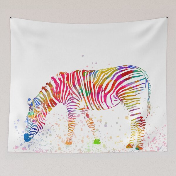 Item preview, Zebra Watercolo by Zouzounio Art designed and sold by zouzounioart.