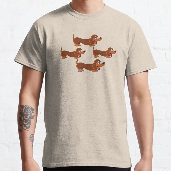 Four Pack of Brown Animated Dachsies Classic T-Shirt