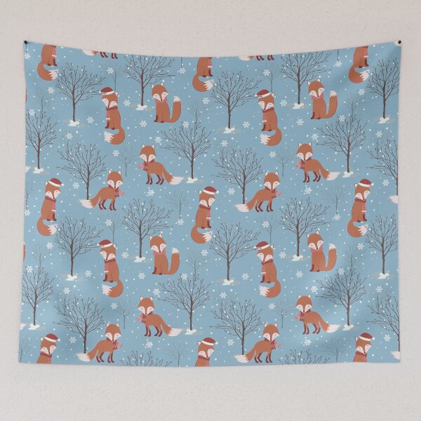 Item preview, Christmas Winter Fox and dry tree designed and sold by jannta.