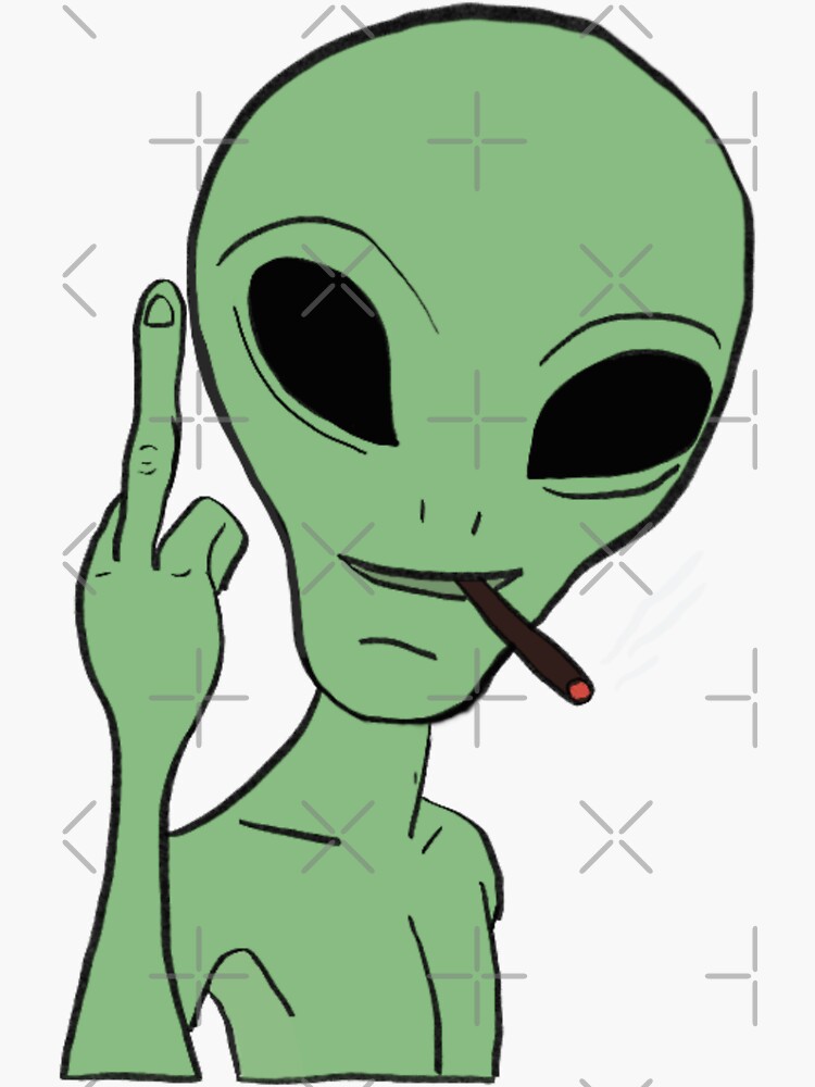 Thumbnail 3 of 3, Sticker, Alien designed and sold by Taylorpemelton.