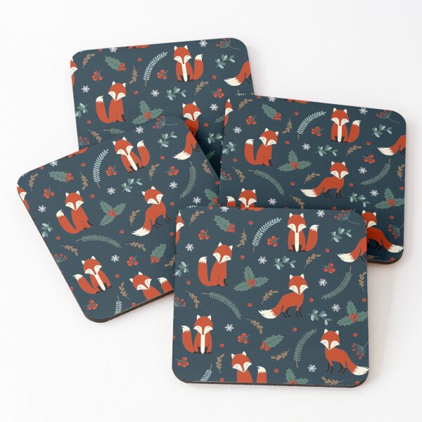 Item preview, Christmas Winter Fox and Holly designed and sold by jannta.