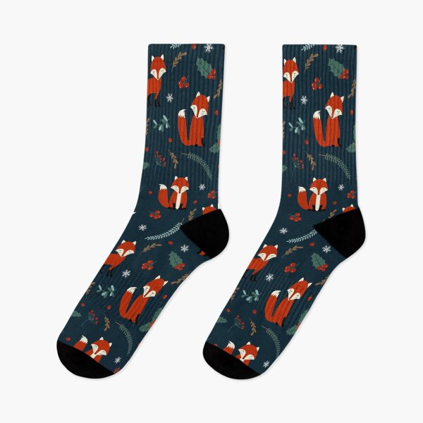 Item preview, Christmas Winter Fox and Holly designed and sold by jannta.