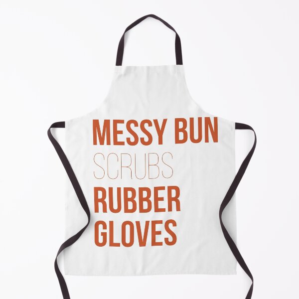 Item preview, Messy bun scrubs rubber gloves designed and sold by Masmalinncheek.