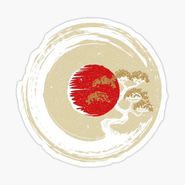 bonsai-tree-in-japanese-zen-buddhist-enso-circle-sticker-for-sale-by