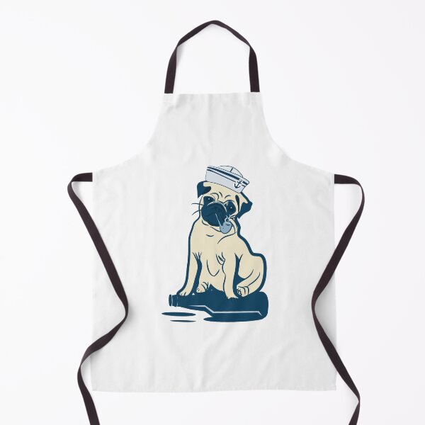 Item preview, funny drunken pug t-shirt | funny drunk pug in sailor hat  designed and sold by KARTICK DUTTA.