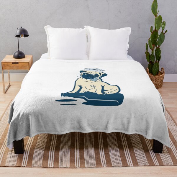 Item preview, funny drunken pug t-shirt | funny drunk pug in sailor hat  designed and sold by KARTICK DUTTA.
